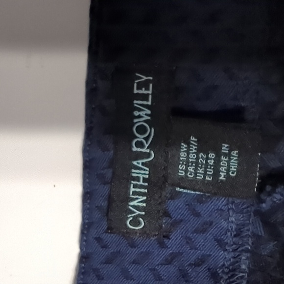 Cynthia Rowley Womens Capri Pants Elastic Waist High Rise Chevron Plus Size 18W - Picture 3 of 9